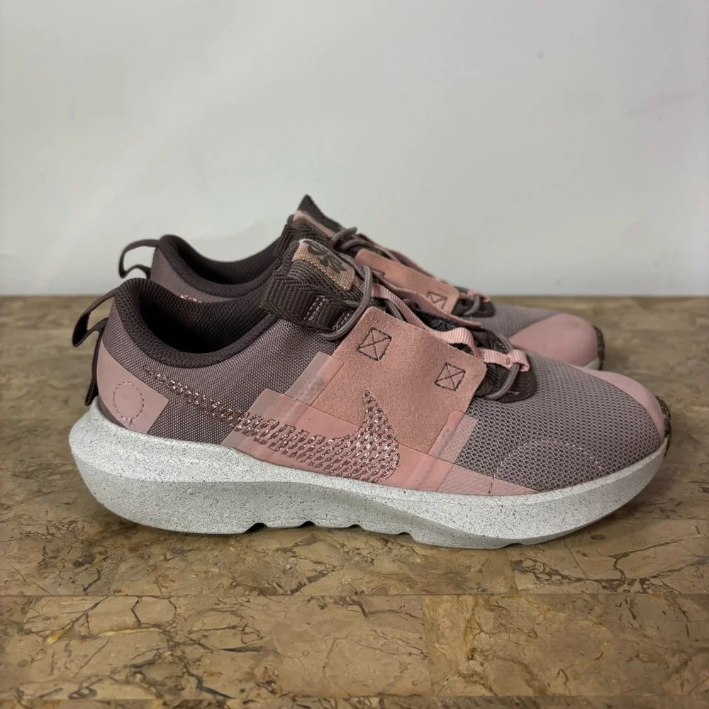 Nike Crater Impact Low Top Slip On Running Shoes Pink Youth Size 3Y - Picture 7 of 10